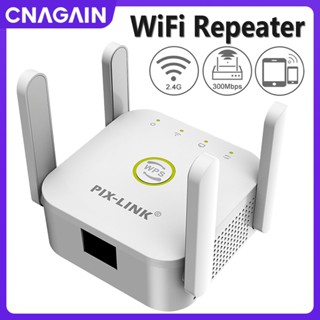 Cnagain เครื่องทวนสัญญาณ WiFi ขยายสัญญาณ 300Mbps ไร้สาย 2.4GHz Dual 802.11N