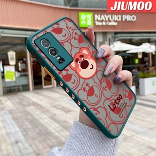 เคสโทรศัพท์มือถือ ซิลิโคนนิ่ม ใส กันกระแทก ลายหมีสตรอเบอร์รี่ สําหรับ VIVO Y76 5G Y76s Y74s 5G