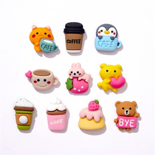 [2#] การ์ตูนสัตว์ กาแฟ เรซิน เครื่องประดับ อุปกรณ์เสริม diy กาวครีม เคสโทรศัพท์ กิ๊บติดผม รองเท้า หัวเข็มขัด วัสดุความงาม รองเท้า หัวเข็มขัด อุปกรณ์เสริม FN