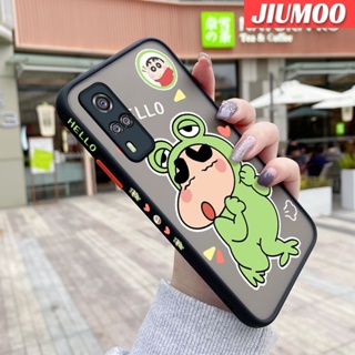 เคสโทรศัพท์มือถือใส ขอบสี่เหลี่ยม กันกระแทก ลายการ์ตูนชินจังซน สําหรับ VIVO Y51 2020 Y31 2021 Y51A Y53s 4G