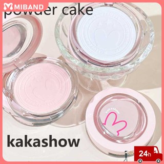สต็อกพร้อม Kakashow แป้งผสมรองพื้นสำหรับใบหน้า 4 สีควบคุมความมันตามธรรมชาติกันน้ำ Matte Soft Focus คอนซีลเลอร์แป้งแต่งหน้าที่ชัดเจนและไร้ที่ตินักเรียนหญิงฤดูร้อน