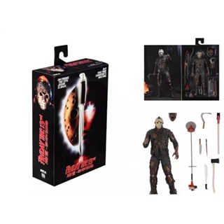 Quick hair NECA 42003 Jason Black Friday new blood Version 7-inch box can move my doll hand-made model