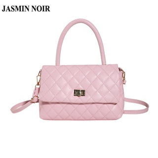 Jasmin NOIR กระเป๋าถือ กระเป๋าสะพายไหล่ หนัง PU ลายสก๊อต ขนาดเล็ก เรียบง่าย สําหรับสตรี