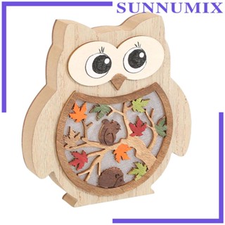 [Sunnimix] เครื่องประดับไม้แกะสลัก รูปสัตว์ กระรอก กลางโต๊ะ