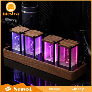 [Blesiya] นาฬิกาปลุกดิจิทัล RGB Nixie LED ของขวัญ สําหรับตกแต่งห้องนอน