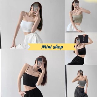 Mini shop🌸พร้อมส่ง🌸 (FY1803/FY1806) สายเดี่ยว บราทรงครอปสั้น มีฟองน้ำให้ในตัวเนื้อผ้าดี