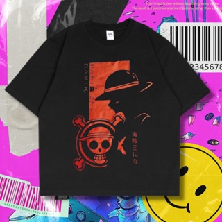 📦พร้อมส่ง Baju Kaos Anime One Piece | Purple Haze | d Vintage Black T-Shirt "Monkey D Luffy" [S-5XL]