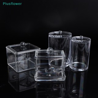 &lt;Plusflower&gt; กล่องเก็บสําลีก้าน เครื่องสําอาง อะคริลิค แบบพกพา ลดราคา