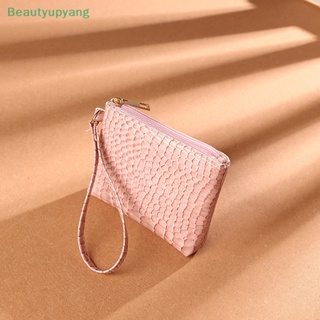 [Beautyupyang] กระเป๋าสตางค์ กระเป๋าถือ หนัง PU ขนาดเล็ก ใส่บัตรได้ แฟชั่นสําหรับสตรี