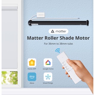 มอเตอร์ม่านม้วน Wi-Fi รองรับ Matter สามารถใช้กับ HomeKit, Google Home และ SmartThings Zemismart WiFi Matter-certified...