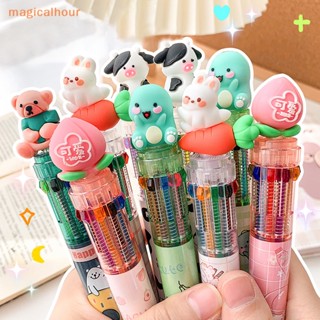 Magicalhour^^ ปากกาลูกลื่น ลายการ์ตูนสัตว์น่ารัก 10 สี หลากสี สําหรับนักเรียน สํานักงาน โรงเรียน