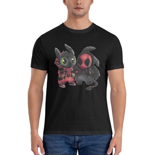 เสื้อยืด พิมพ์ลาย Deapool Stitch Toothless คุณภาพดี