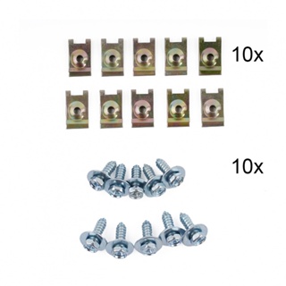 ⚡READYSTOCK⚡10 Set Screws Sheet Metal Nut Underbody Fender Screw-clips For BMW Spare Parts