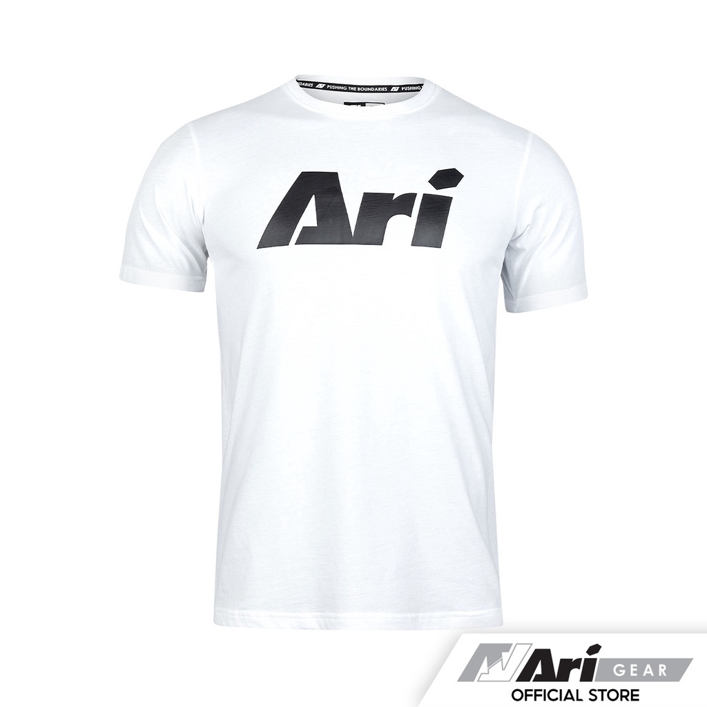 เสื้อยืด ARI SIGNATURE LIFESTYLE TEE - WHITE/BLACK เสื้อยืด อาริ ซิกเนเจอร์ สีขาวsize: S-5XL