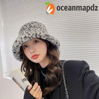 OCEANMAPDZ หมวกบักเก็ต แบบนิ่ม หลากสีสัน แฟชั่นฤดูหนาว สําหรับผู้หญิง