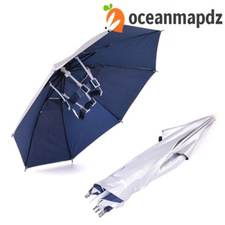 OCEANMAPDZ หมวกตกปลา น้ําหนักเบา แบบพกพา ป้องกันรังสียูวี กันน้ํา แฮนด์ฟรี ร่มพับได้