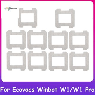 ผ้าม็อบถูพื้น ทําความสะอาดได้ อะไหล่สํารอง สําหรับเครื่องดูดฝุ่น Ecovacs WINBOT W1 W1 Pro 10 ชิ้น