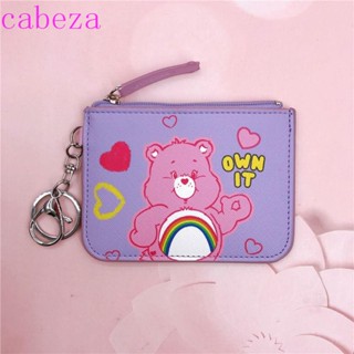 CABEZA Carebears กระเป๋าสตางค์ กระเป๋าใส่เหรียญ หนัง PU ลายการ์ตูนสัตว์น่ารัก แบบพกพา สําหรับผู้หญิง