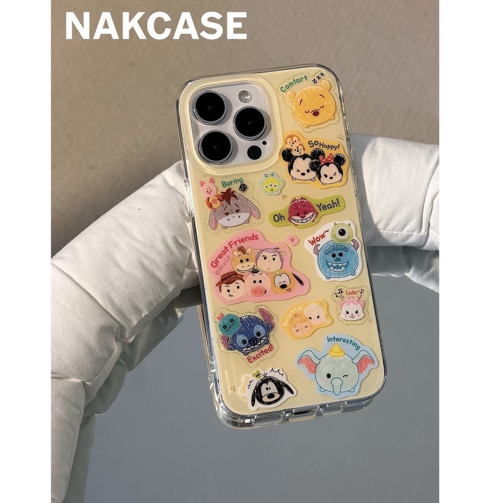 เคสโทรศัพท์มือถือ ลายการ์ตูนหมีพูห์น่ารัก สองชั้น สําหรับ apple iphone 11 14Promax 13 12 14Promax 14plus 13 12pro 11 pro max Xr Xs max 7 8 Plus 13 pro max 13 12 12pro 11promax