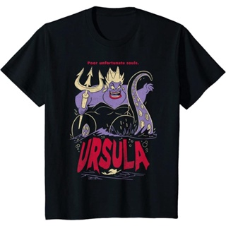 การออกแบบเดิมเสื้อยืดใหม่เสื้อยืด พิมพ์ลายกราฟิก Disney The Little Mermaid Ursula สําหรับเด็กรหัสเต็ม S-5XL