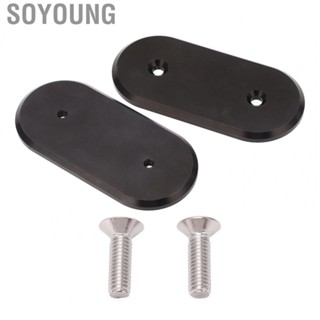 Soyoung Firewall AC Plug  Cap 2pcs 91631 SR3 000 Aluminum Alloy Black for Cars