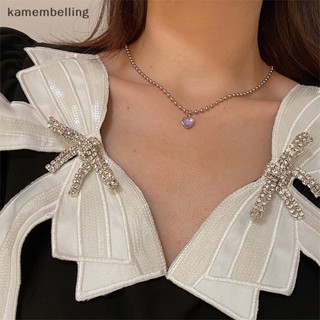 Kamembelling สร้อยคอโซ่ จี้หัวใจรัก สําหรับผู้หญิง เพื่อน ฮาโลวีน เครื่องประดับ ของขวัญ EN