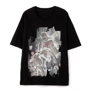 เสื้อยืดแขนสั้น พิมพ์ลาย Yohji Yamamoto Yohji Yamamoto Angel Doodle สําหรับผู้ชาย และผู้หญิง