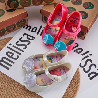 Melissa พร้อมส่ง รองเท้าแตะ รองเท้าชายหาด เนื้อนิ่ม ลายนางเงือก เจ้าหญิงดิสนีย์ นางเงือก สําหรับเด็ก 2023