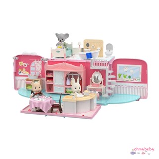 ของเล่นฉากบ้านตุ๊กตา - Koala Town Bus Fun Diy House Lovely Household Toy ของเล่นฉากบ้านตุ๊กตาที่สวยงาม [N/8]