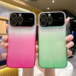 เคสโทรศัพท์มือถือแบบนิ่ม TPU ใส กันกระแทก ไล่โทนสี หรูหรา สําหรับ iPhone 14 13 12 11 Pro Max