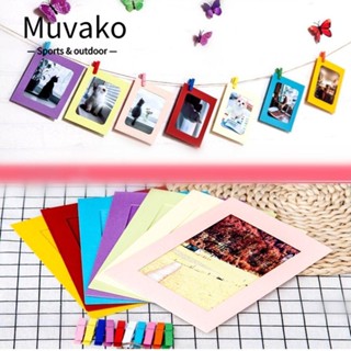 MUVAKO ชุดกรอบรูปกระดาษ แบบไม้ ขนาด 4 นิ้ว x 6 นิ้ว สําหรับแขวนรูปภาพ ตกแต่งปาร์ตี้ 50 ชิ้น