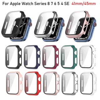 ฟิล์มกระจกนิรภัย PC แข็ง กันชนหน้าจอ สําหรับ Apple Watch Series 8 7 6 5 4 3 2 1 SE SE2 iWatch 45 มม. 41 มม. 44 มม. 42 มม. 38 มม. 40 มม.