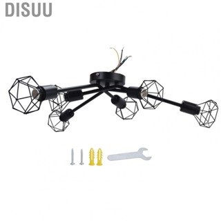 Disuu E14 3 Head Ceiling Lamp Holder Base Hollow Wrought Iron Fixture Accessor