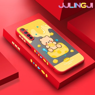 สําหรับ Realme 6 6s Narzo 6 Pro เคสการ์ตูนชีสหมี บาง ฝ้า ใส ขอบสี่เหลี่ยม กันกระแทก รูปแบบ ซิลิโคน ป้องกัน เคสนิ่ม