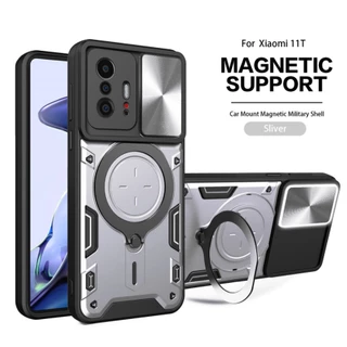 สไลด์หน้าต่างกล้องปกป้องปลอกสําหรับxiaomi11t Xiaomi 11T 12T 13T 14T Pro Mi11t Xiomi Mi 11TPro 5Gเคสโทรศัพท์เกราะแหวนยึดขาตั้งทนทานกันกระแทกฮาร์ดปกหลัง