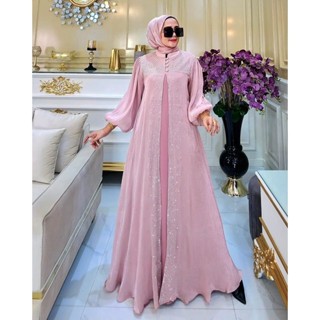 - Inara Dress Series Gamis Muslim Maxy Modern Matt Santorini Mix Velvet Premium