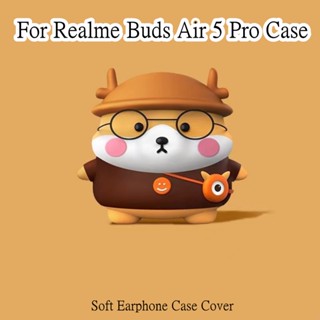 【Ĕĕ】เคสหูฟัง แบบนิ่ม กันกระแทก ลายการ์ตูน สําหรับ Realme Buds Air 5 Pro Realme Buds Air 5 Pro