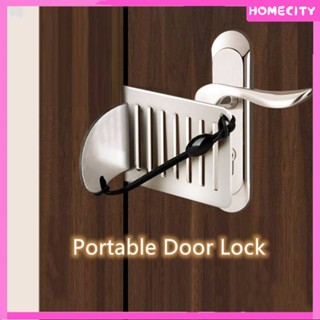 [พร้อมส่ง] Portable Safety Lock Door Blocker Portable Hotel Door Lock Anti-theft Lock Travel Lock Stainless Steel Heavy Duty Lock For Travelling