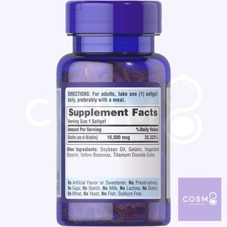 [ลด30% ใช้โค้ดไลฟ์/Shopee Video]✅พร้อมส่ง✅ของแท้ Puritan's Pride Biotin 10000 Mcg 100เม็ด และ 50เม็ด