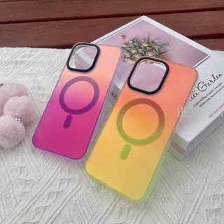 เคสโทรศัพท์มือถือ แบบแม่เหล็ก ไล่โทนสี กันกระแทก สําหรับ iPhone 14 13 12 Pro Max iPhone 11