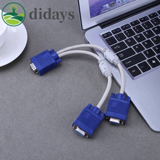 สายเคเบิ้ลแยก VGA Dual 2 Monitor 15pin Two Ports Male To Female