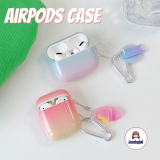 เคสหูฟังบลูทูธไร้สาย TPU แบบนิ่ม ไล่โทนสี กันกระแทก สําหรับ Airpods 1 2 3 Pro2