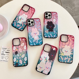 Casetify เคสป้องกันโทรศัพท์มือถืออะคริลิค ลายกระต่ายนม สําหรับ iPhone 14 12 13 Pro Max