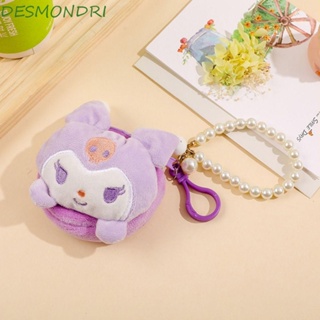 DESMONDRI กระเป๋าใส่เหรียญ ผ้ากํามะหยี่ขนนิ่ม ลายการ์ตูนอนิเมะ Kuromi My Melody Cinnamoroll Purin ใส่บัตรได้ สําหรับเด็ก