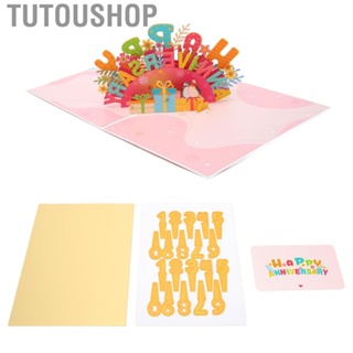 Tutoushop 3D Greeting Card  3D Anniversary Card Exquisite Durable Thick Paper  for Holiday