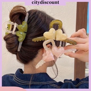 &lt;citydiscount&gt;  กิ๊บติดผม รูปหัวใจ ฉลาม ขนาดใหญ่ แบบหนา ยาว และหยิกได้ สําหรับตกแต่งผม