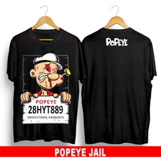 Popeye เสื้อยืด พิมพ์ลายการ์ตูน DISTRO เรียบง่าย สําหรับผู้ชาย และผู้หญิง S-5XL