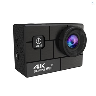 {fash} กล้องบันทึกวิดีโอ DV 4K/60FPS 24MP ความละเอียดสูง แบบพกพา พร้อมหน้าจอ LCD ขนาดใหญ่ 2 นิ้ว มุมกว้าง 170 องศา รีโมตคอนโทรลไร้สาย 2.4G เคสกันน้ํา TF