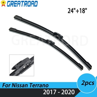 ใบปัดน้ําฝนกระจกหน้ารถยนต์ LHD 24 นิ้ว และ 18 นิ้ว สําหรับ Nissan Terrano 2017 2018 2019 2020