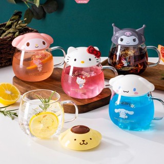 Sanrio Mymelody Kuromi แก้วชา กาแฟ เบียร์ เครื่องดื่มเย็น แฮนด์เมด ทนความร้อน 400 มล. [ZXL]